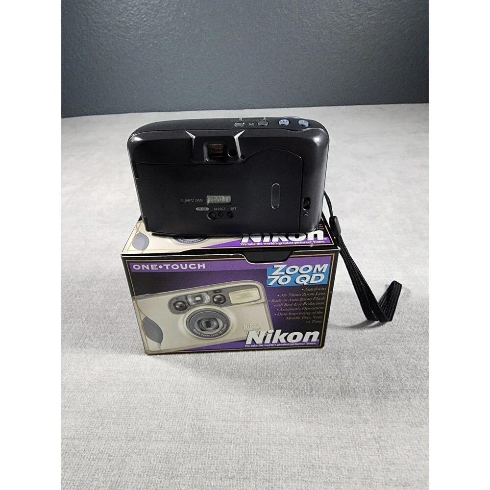 Nikon One Touch Zoom 70 QD 35mm Film Camera Point Shoot WORKS